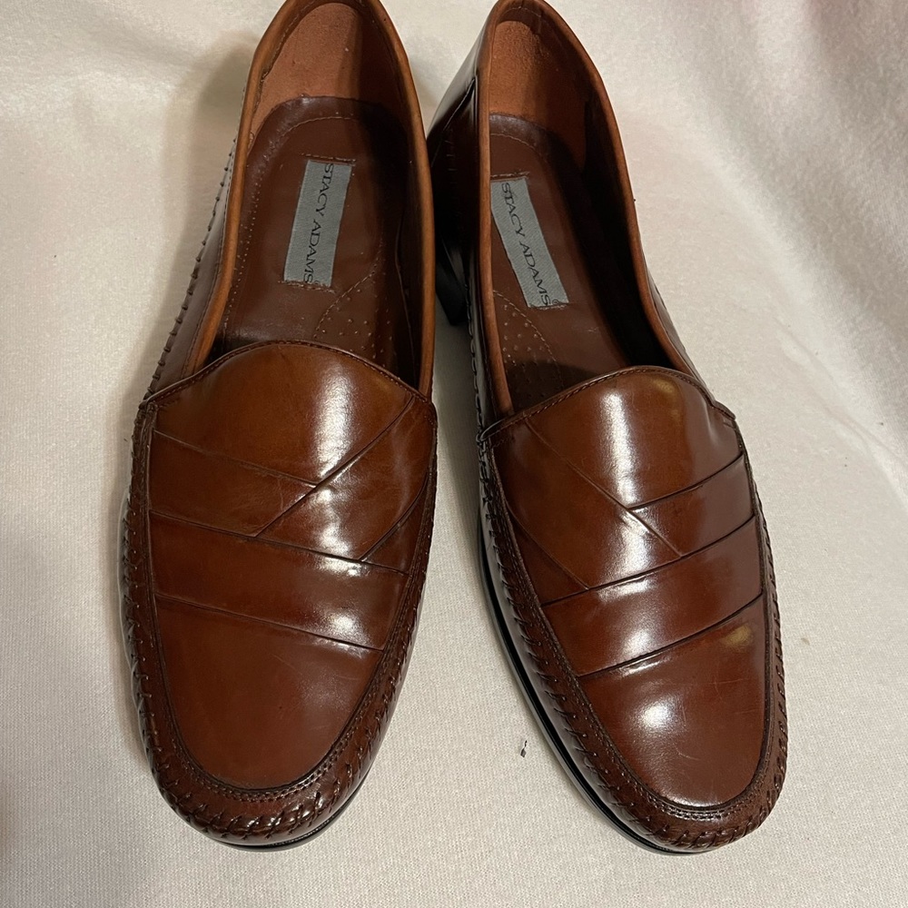Stacy Adams Brown Leather Penny Loafers